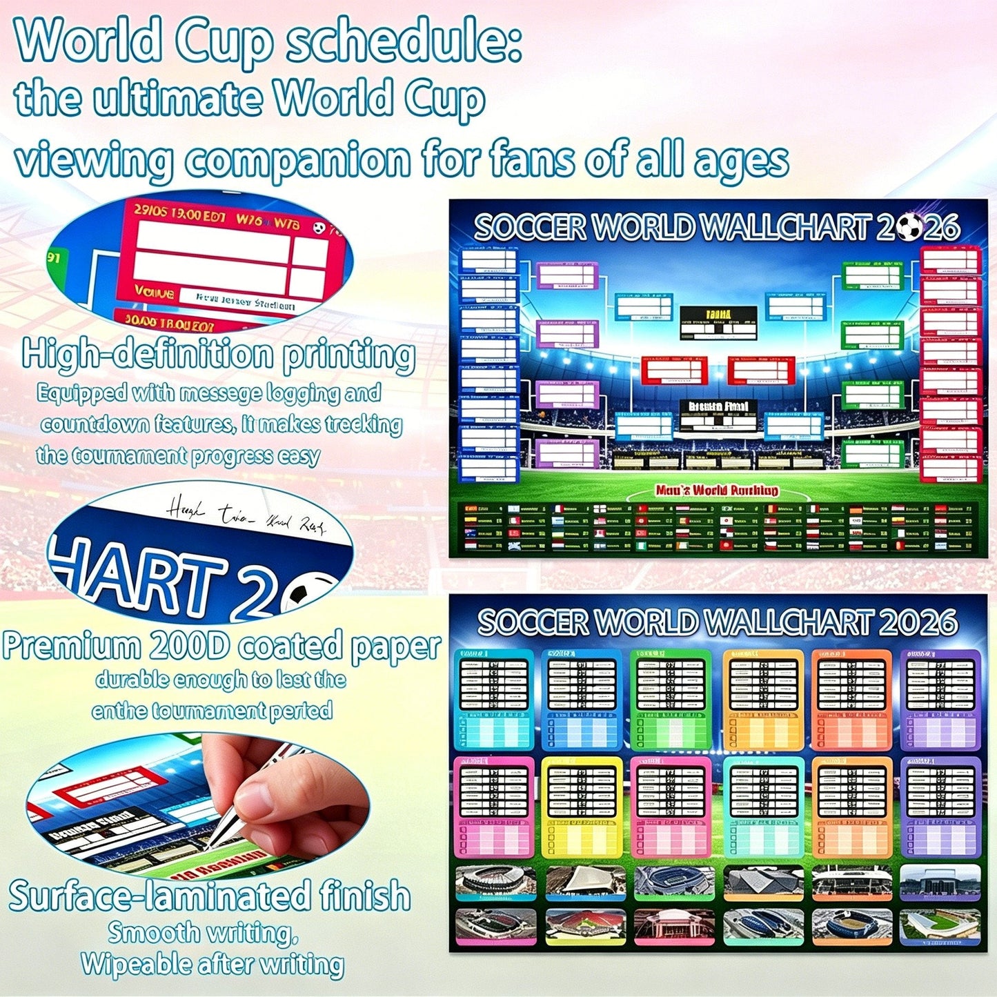 🔥Last Day 50% OFF - 🗓️ ⚽ 2026 World Cup Poster Set – Don't Miss a Match!