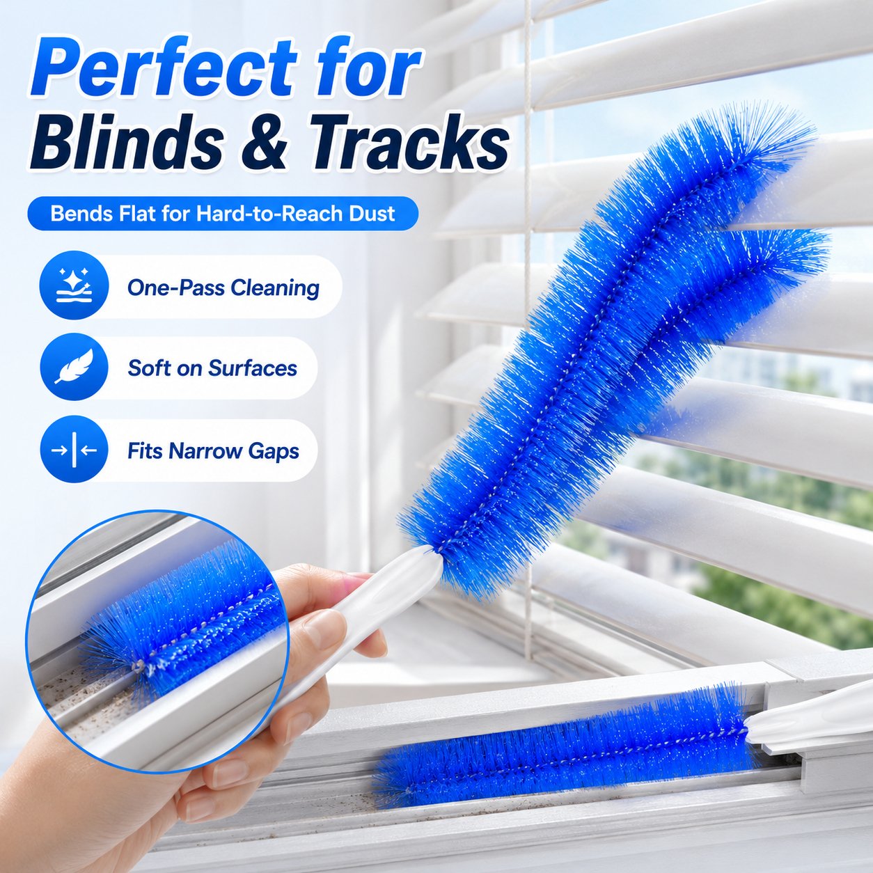 Bendable Microfiber Head, Reusable Dust Remover ✨