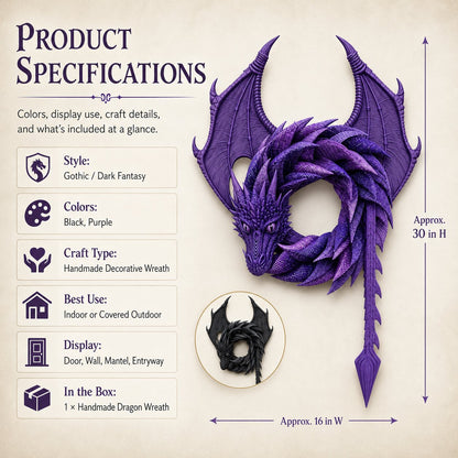 🔥 Limited-Time 49% OFF & Free Shipping 💥-Handmade Dragon Wreath