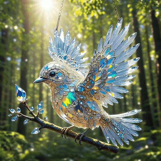 🔥Acrylic Bird Stained Art Ornament – Outdoor & Living Room Decor