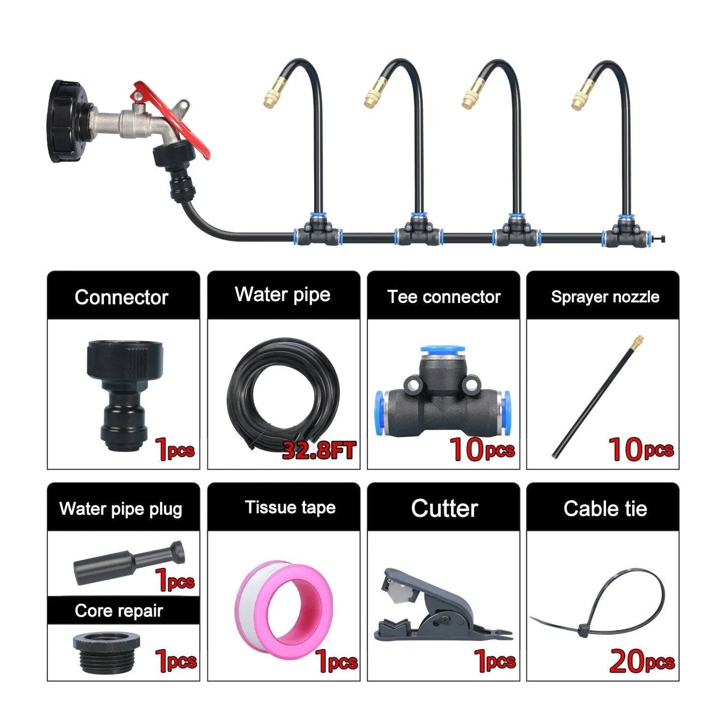 🔥 Last Day 50% OFF – 360° Curved Garden Automatic Irrigation System 🚿🌿