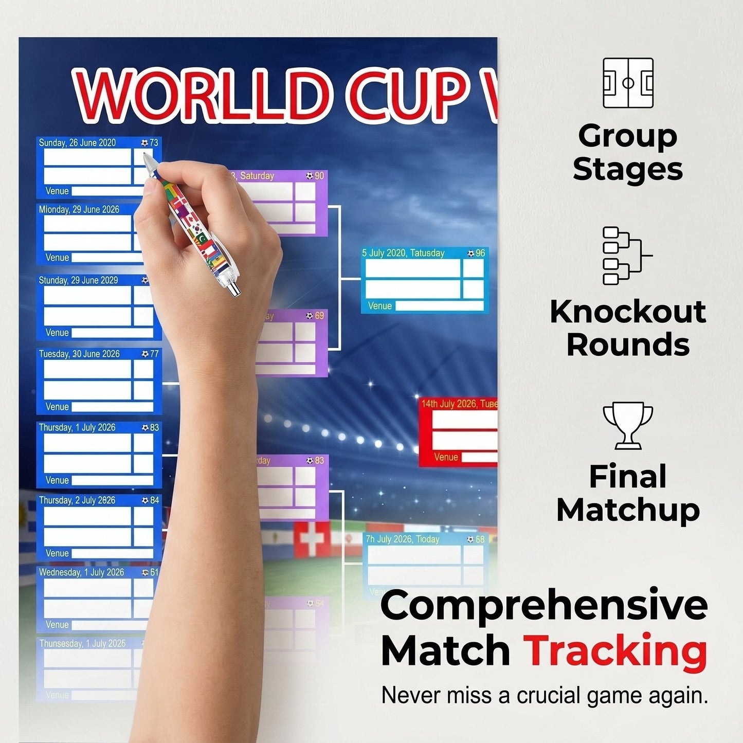 🔥Last Day 50% OFF - 🗓️ ⚽ 2026 World Cup Poster Set – Don't Miss a Match!