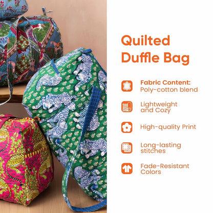 ✨50% OFF 👜 Vintage Floral Journey Quilted Duffle Bag🌼 – Limited Time!