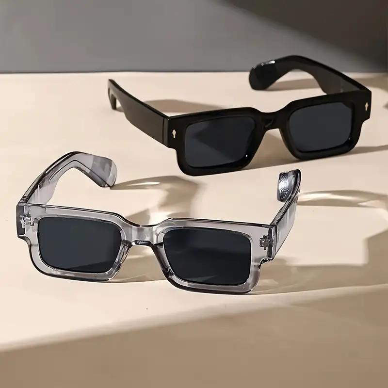 2-Pack Retro Square Fashion Anti-Glare Sunglasses