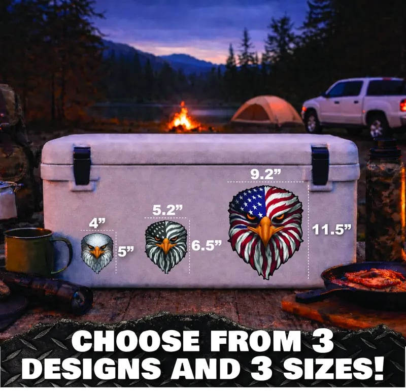 Reflective Eagle Eyes Decal 🦅 Bold & Patriotic
