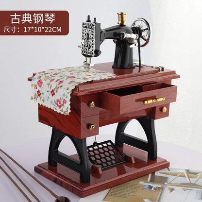 💖Special Offer🦋Wood Mini Sewing Machine Music Box