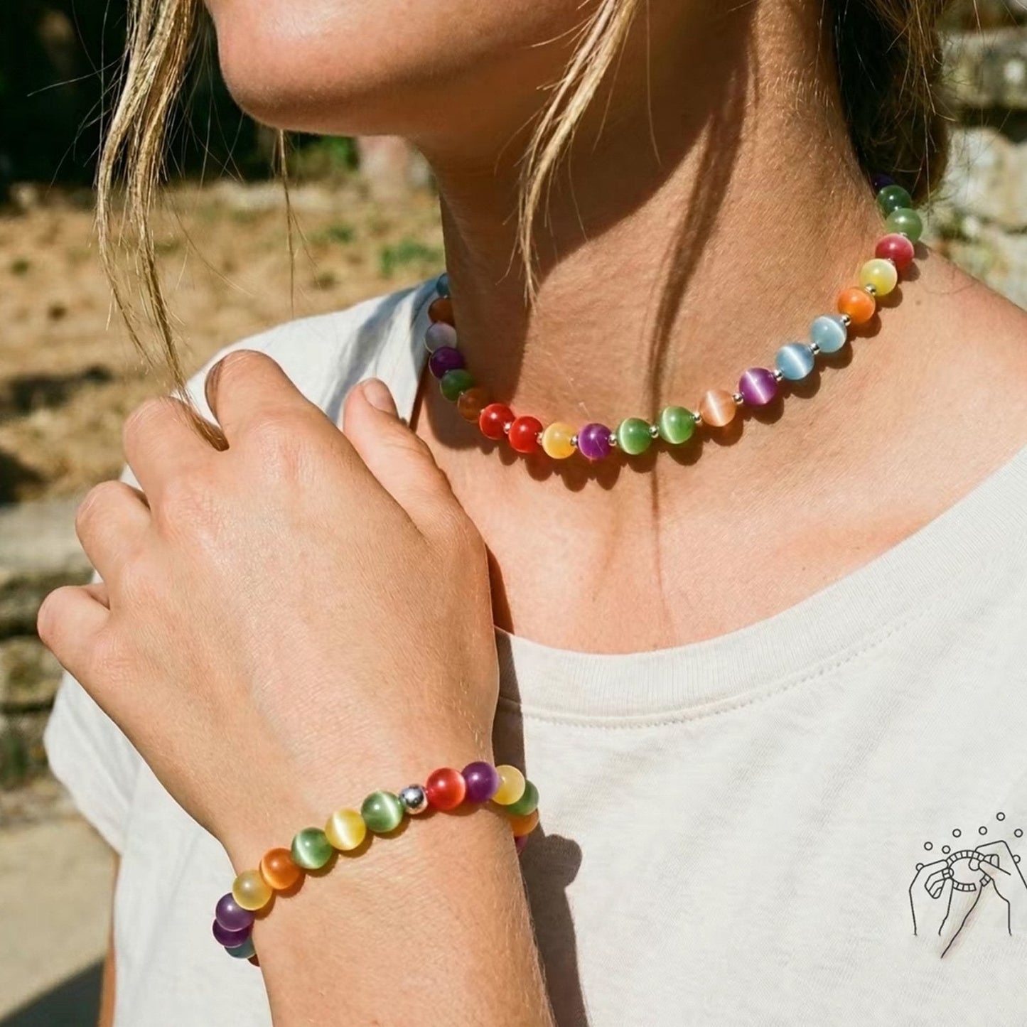 🌈 Dopamine UV-Reactive Beaded Jewellery Collection