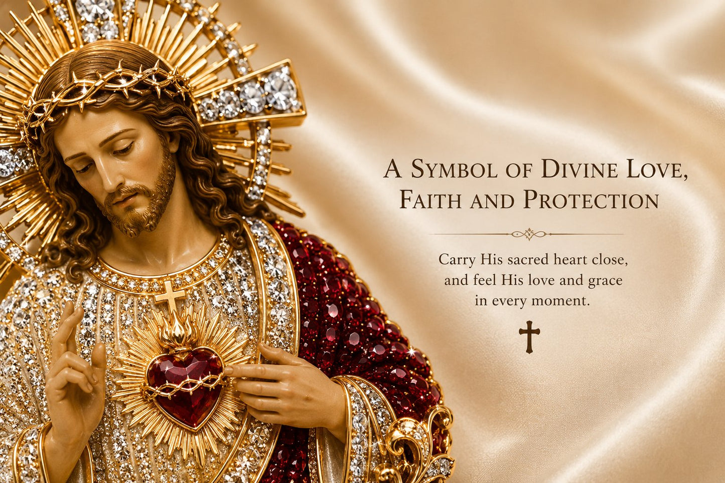 ❤️Last Day 50% OFF - 🙏 Sacred Heart of Jesus Brooch