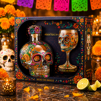 🔥 Day of the Dead Skull Decanter Set™ – FREE Matching Goblet While Supplies Last