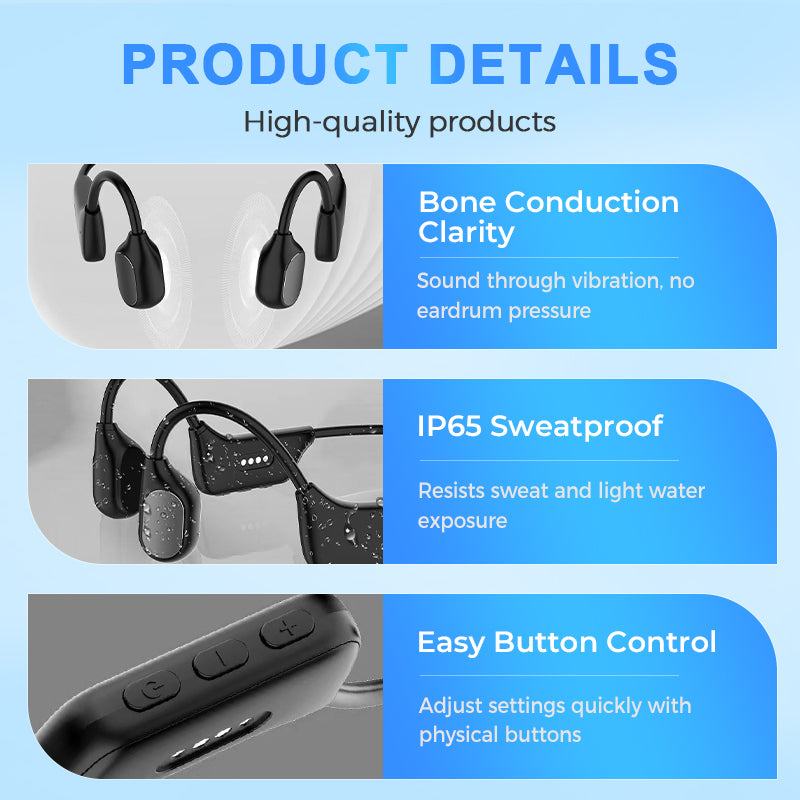 🔥 Final 2 Hours : Only Limited Stock Left🏆 Bone Conduction Smart Hearing Headphones