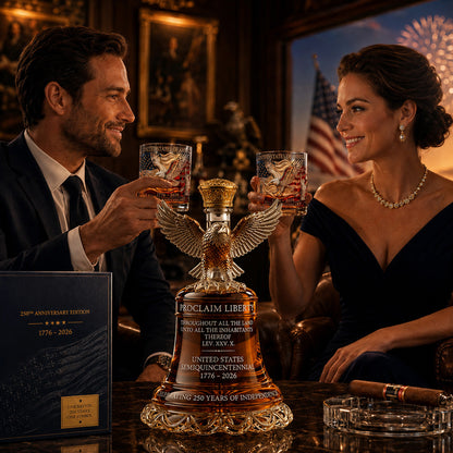🔥✨ American Eagle Liberty Bell Decanter🦅 A Masterpiece of Craftsmanship and Strength