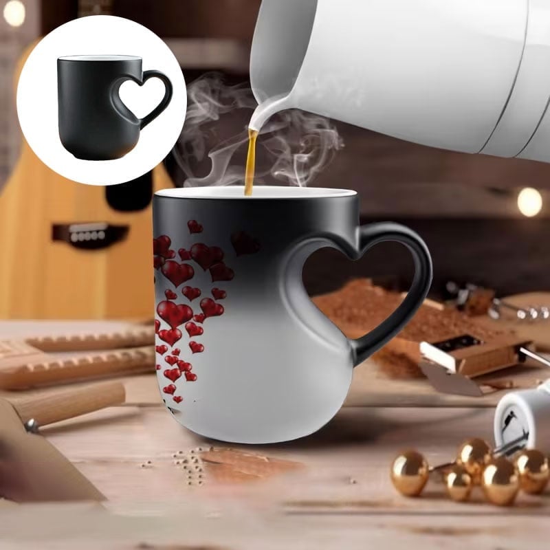 🔥Last Day 49% OFF ❤️Heart-shaped Color-changing Ceramic Mug