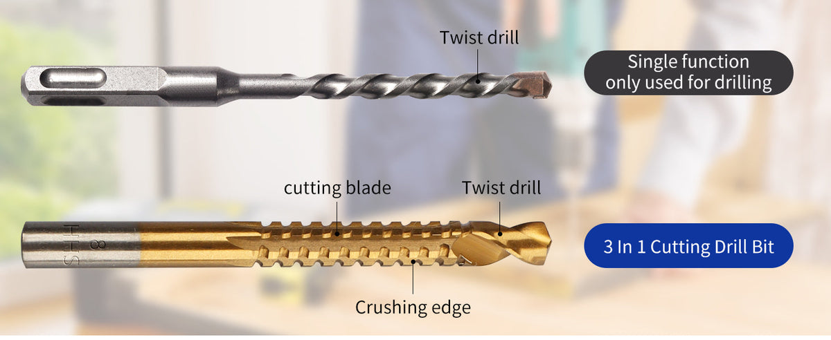 6 Pack Titanium Coated HSS Twist Drill Bits - 3-10mm