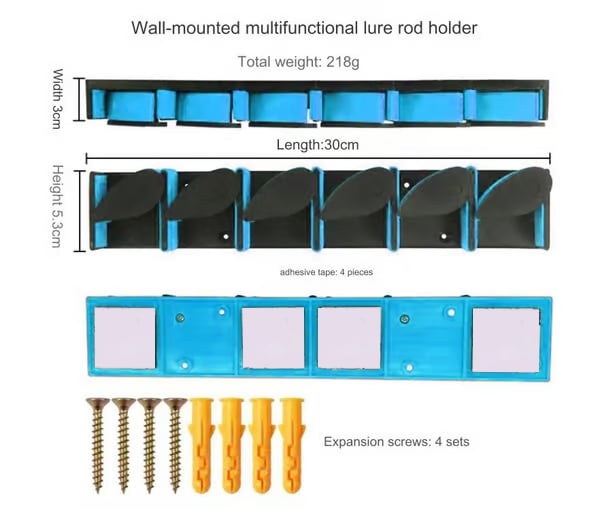 🔥Wall Mounted Fishing Rod Rack🎣