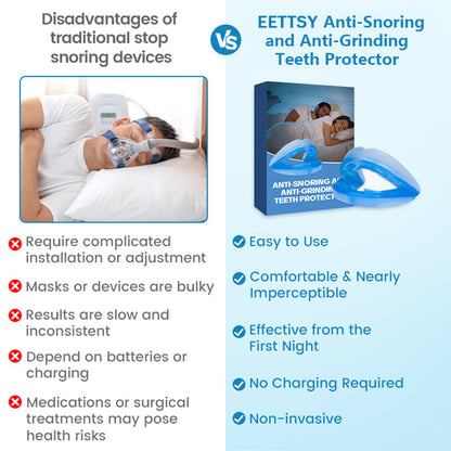🌙 SILENT NIGHTS, STRONG TEETH! 🦷 Anti-Snoring Guard 🔵✨