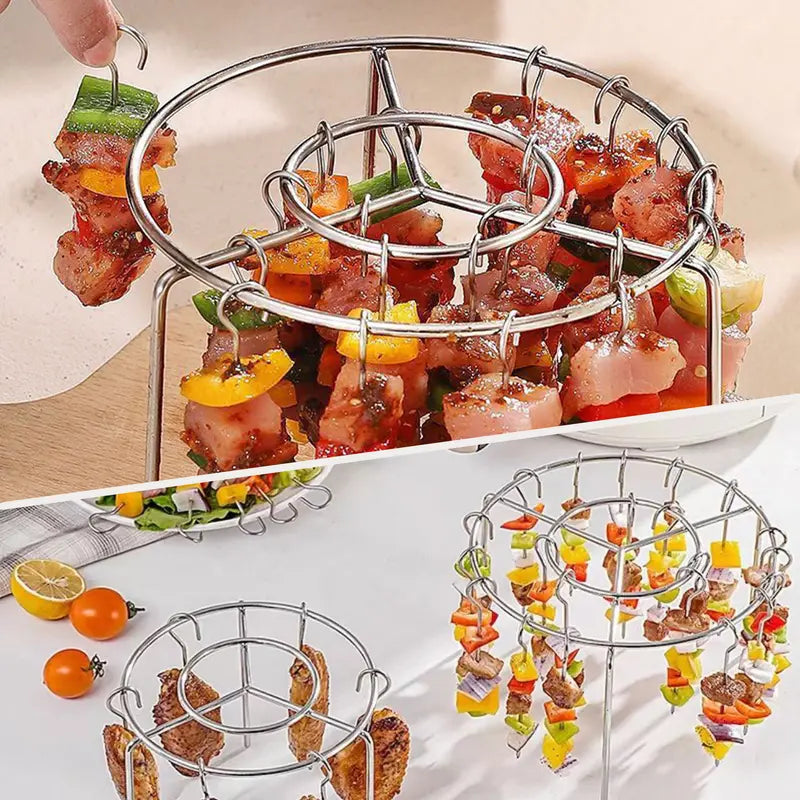 🍢Stainless Steel Air Fryer Skewer Rack