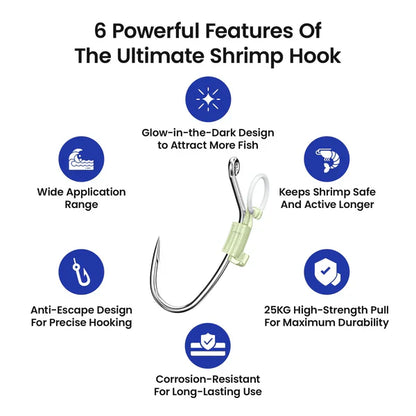 Eettsy Luminous Live Shrimp Hooks