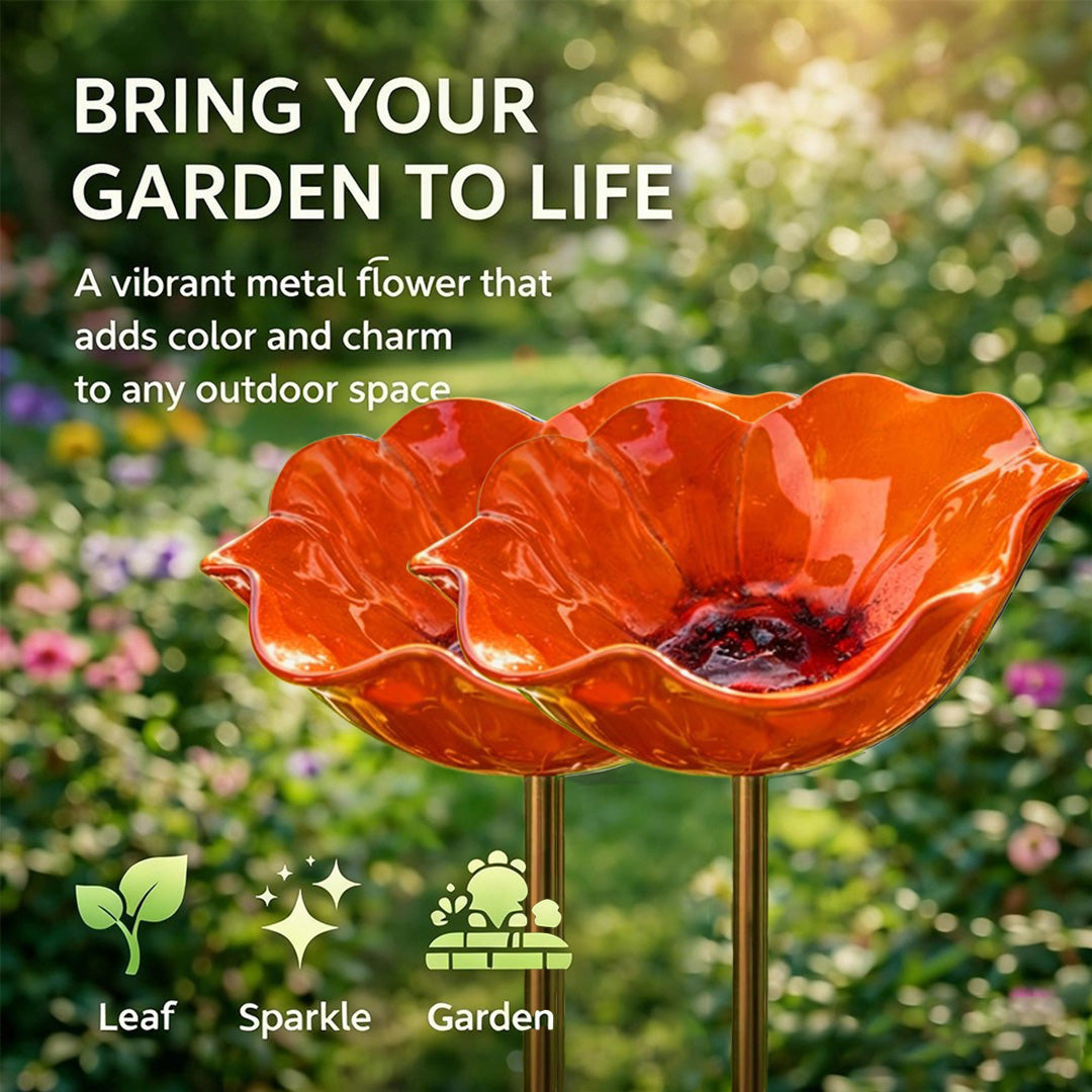 💖🎁2026 Mother's Day Gifts 50% Off--🎁Handmade Metal Flower Garden Stake🐦