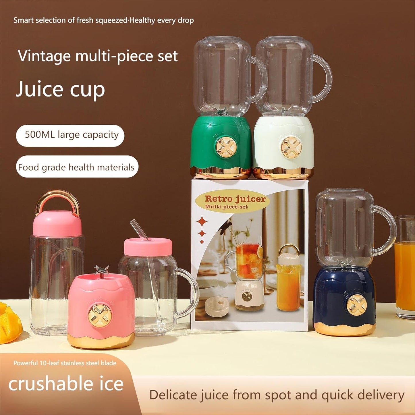 🥤 Retro Juicer Multi-Piece Set | 60% OFF Today ✨