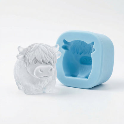 🐮🧊 Mini Highland Cow Ice Cube Mold – Cute 3D Ice for Drinks, Parties & Gifts