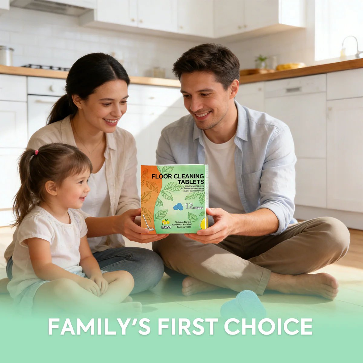 🔥Last Day Buy 1 Get 1 Free Promotion!⭐-Efficient Floor Cleaning Tablets: Multi-Surface Solution (Lemon Scent)
