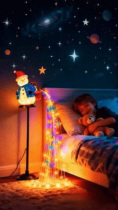 Fun solar-powered Christmas snowman lights