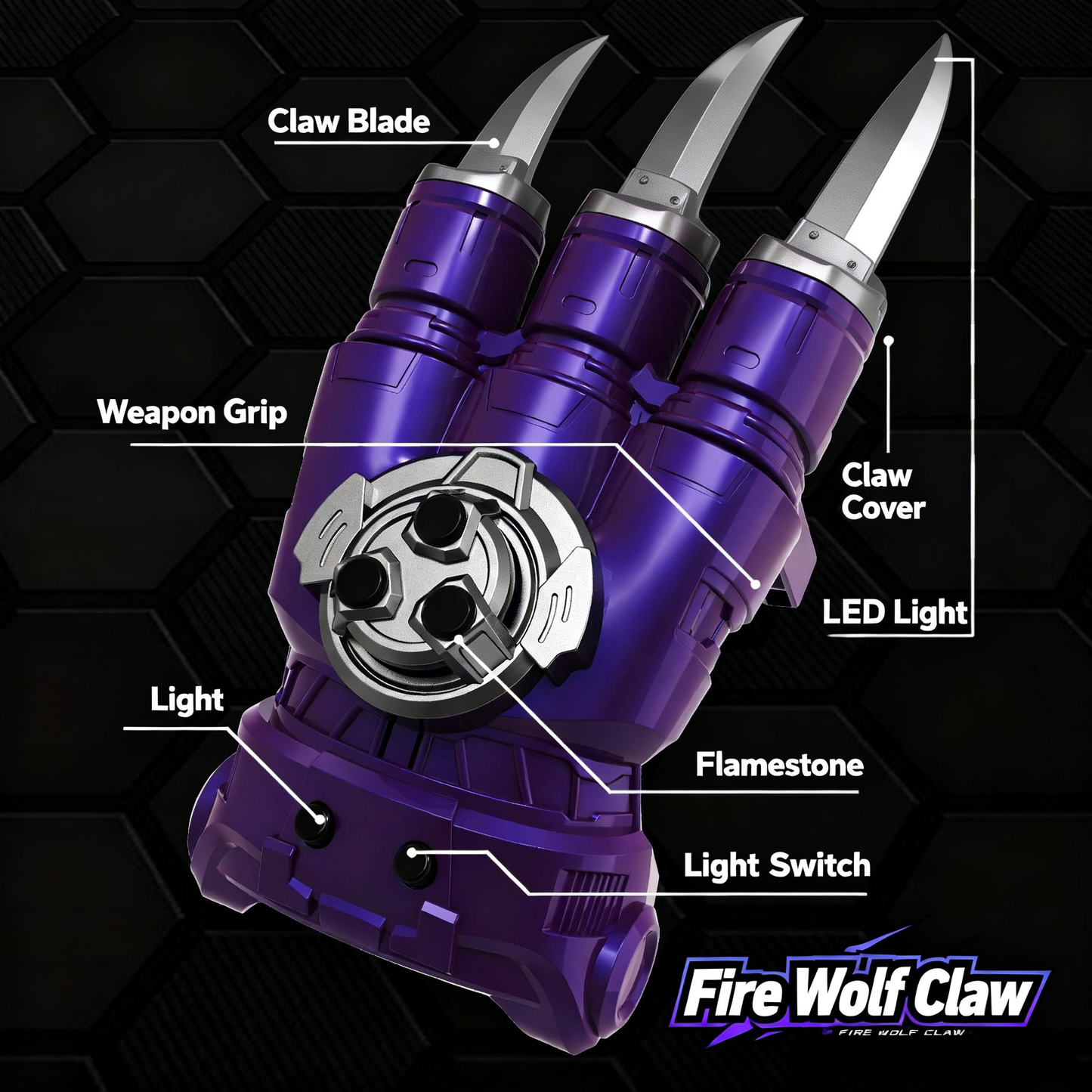 🔥 LED Light-Up Extendable Wolf Claw