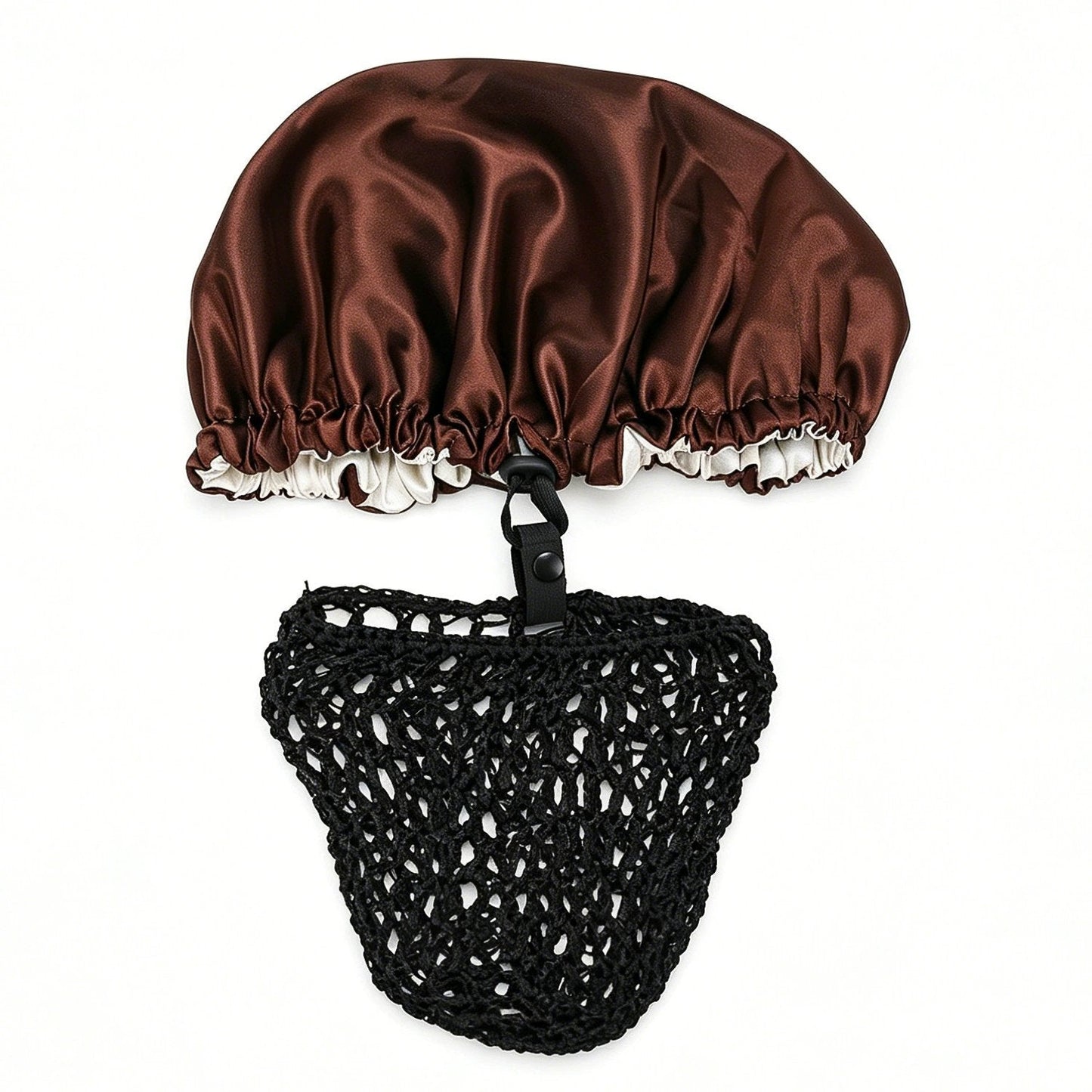 🔥HOT SALE 48% OFF -Detachable Satin Hair Wrap & Hair Net — 2-in-1 Design