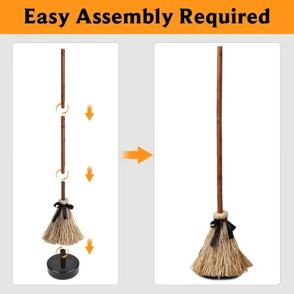 Early Halloween Offer👻 Floating Witch's Broom – Eerie Laughs & Hypnotic Dance at Your Command! 🎃