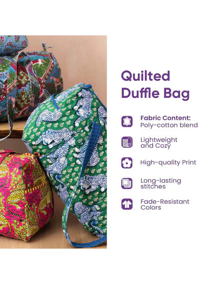 ✨50% OFF 👜 Vintage Floral Journey Quilted Duffle Bag🌼 – Limited Time!