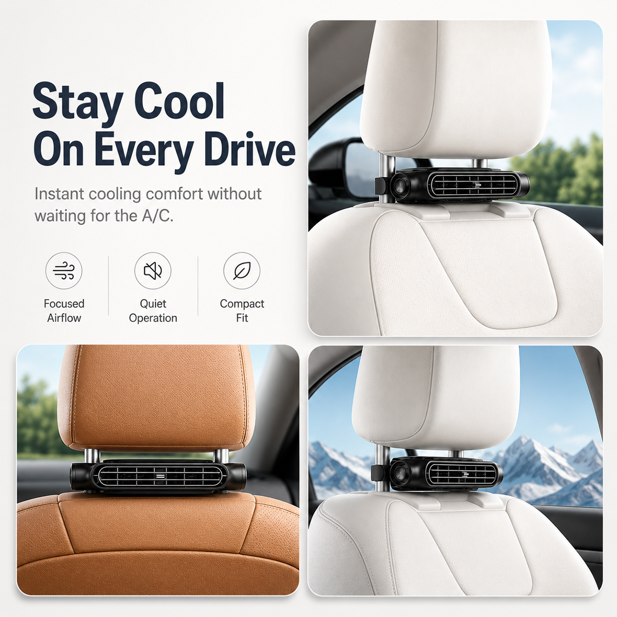 🔥Rechargeable Car Seat Cooling Fans