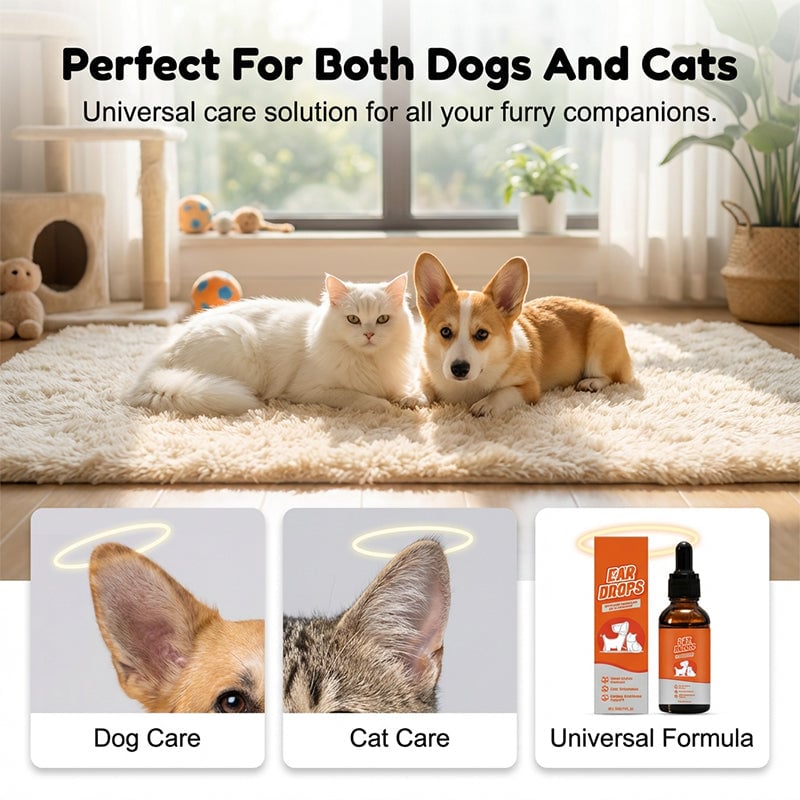 👂Natural Dog & Cat Ear Drop for Itching & Wax Build-Up🐱🐕