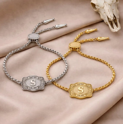 🏇Handcrafted Western Bracelet with Custom Initials - A Meaningful Accessory for Your Unique Story