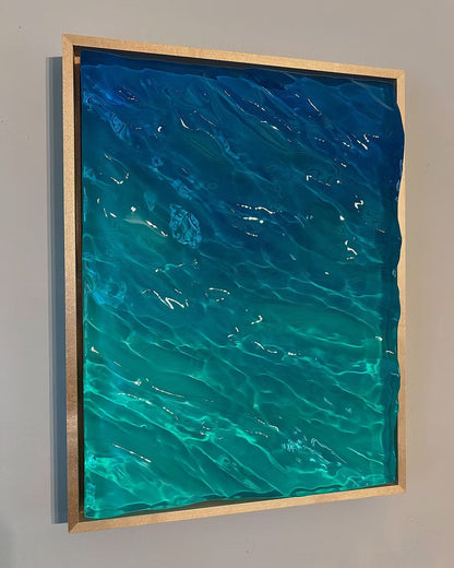 🌊 Handmade 3D Epoxy Resin Ocean Wave Art