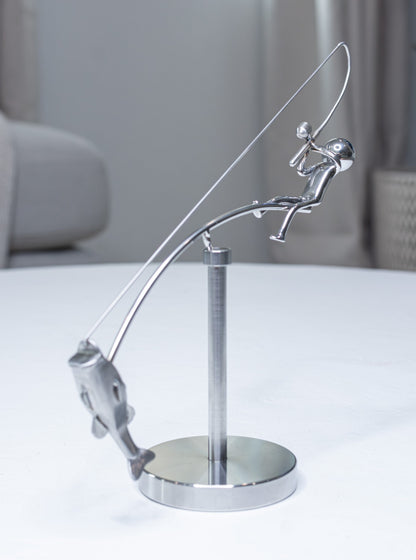 🎣The Fisherman Balancing Sculpture