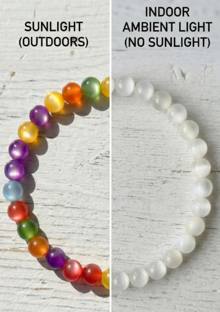 📿Sofia Dopamine Rainbow Beaded Choker Necklace-UV Reactive Waterproof Stainless Steel Stackable Summer Jewelry