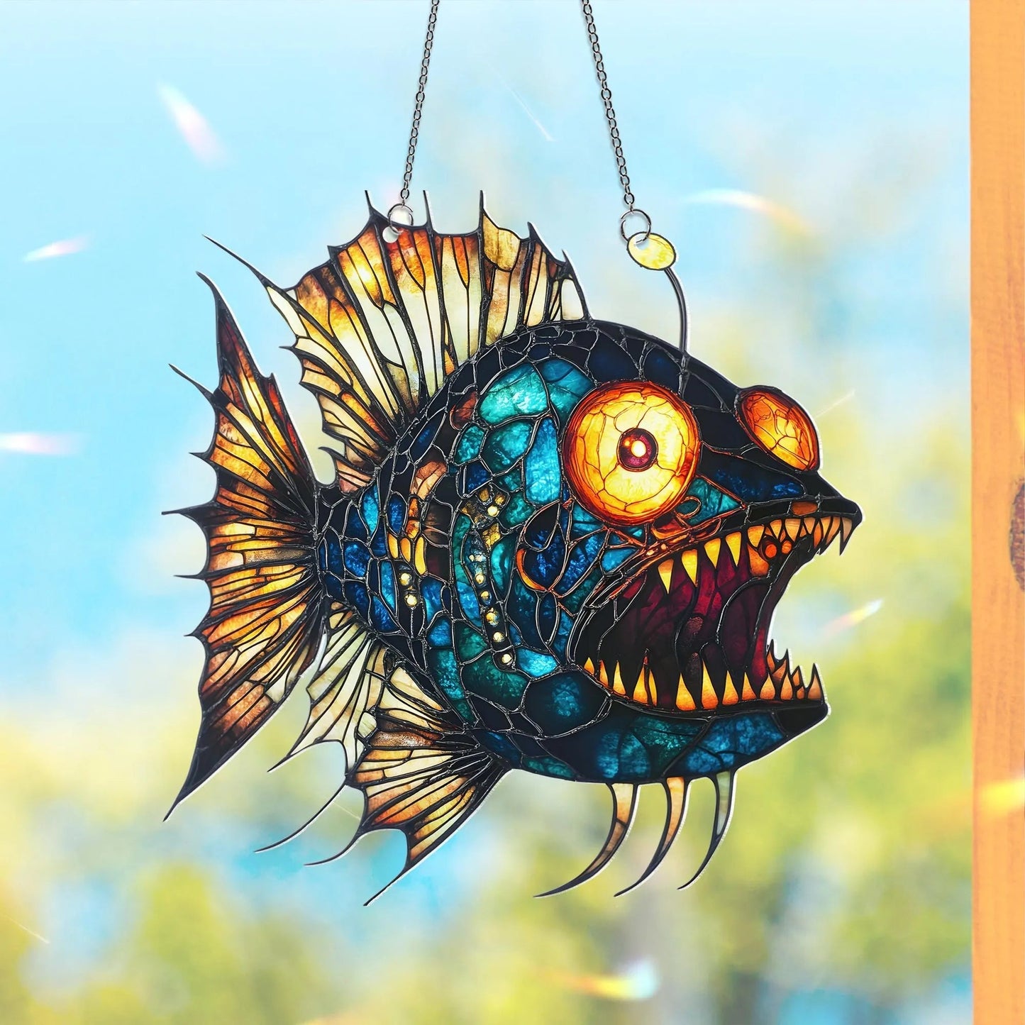 Marine Life Imitation Stained Glass Suncatcher
