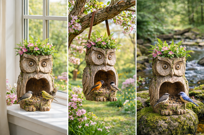Early Spring Dual-Purpose Plant Owl Guardian