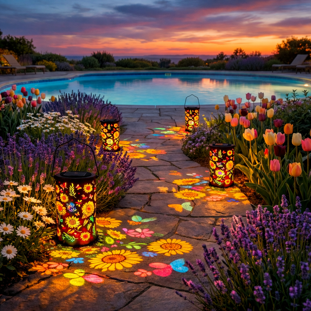 🔥Hot Sale 49% OFF🔥 -✨Colorful Sunflower Glow Solar Garden Lantern