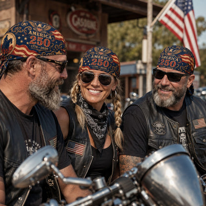 America 250 Cycling Pirate Hat / Biker Headwrap