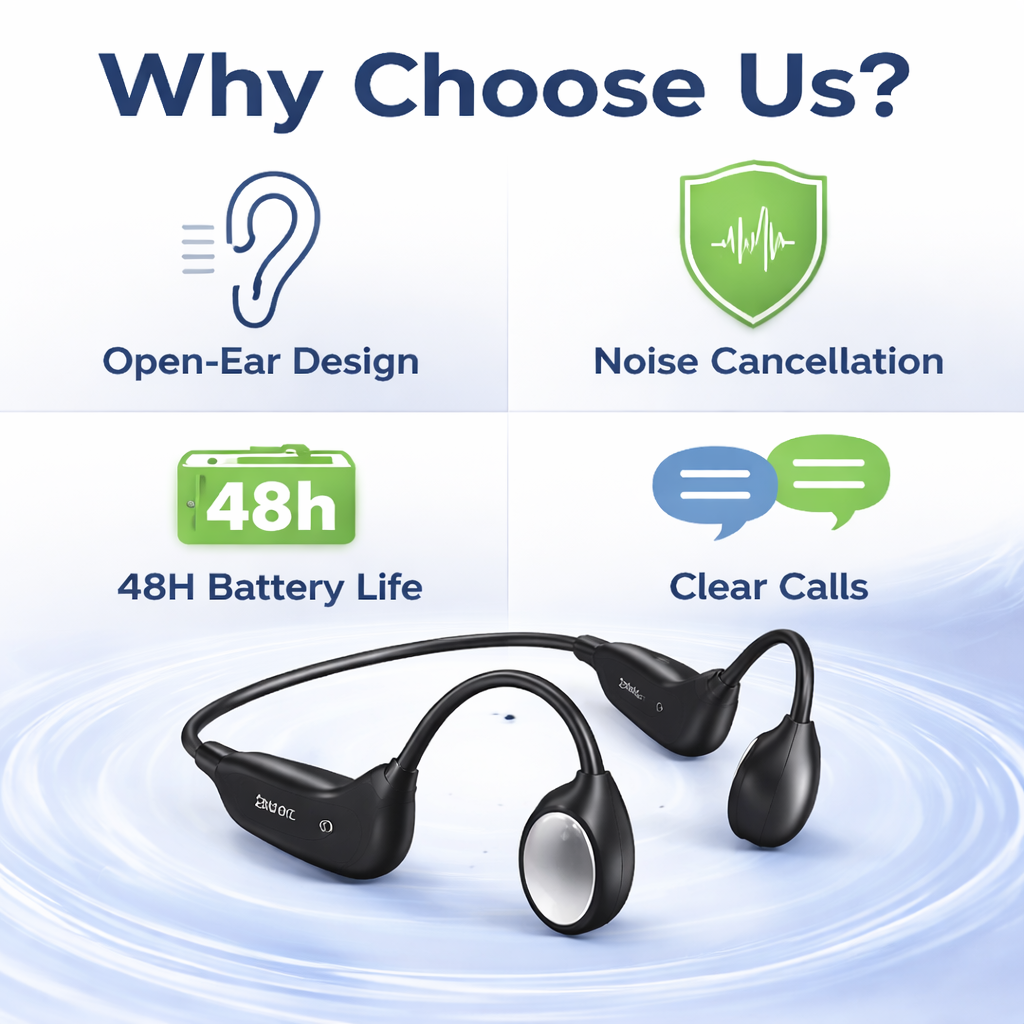 🔥 Final 2 Hours : Only Limited Stock Left🏆 Bone Conduction Smart Hearing Headphones
