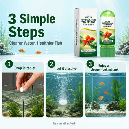 🔥Crystal Clear Aquarium Water Purification Tablets