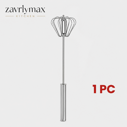🥄Semi-Automatic Stainless Egg & Milk Whisk