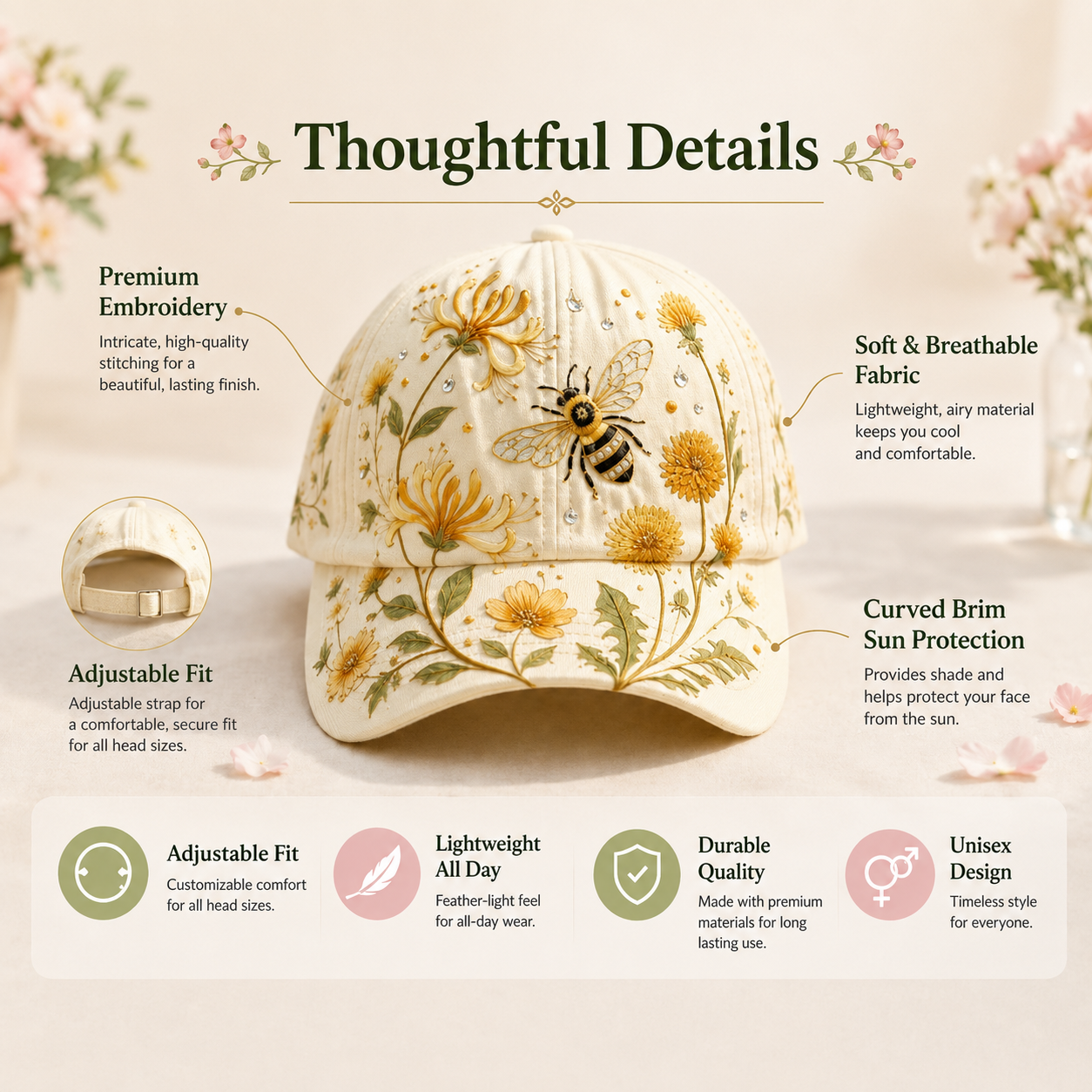 🔥Last Day 50% OFF 🌸🌿 Garden Morning Cap