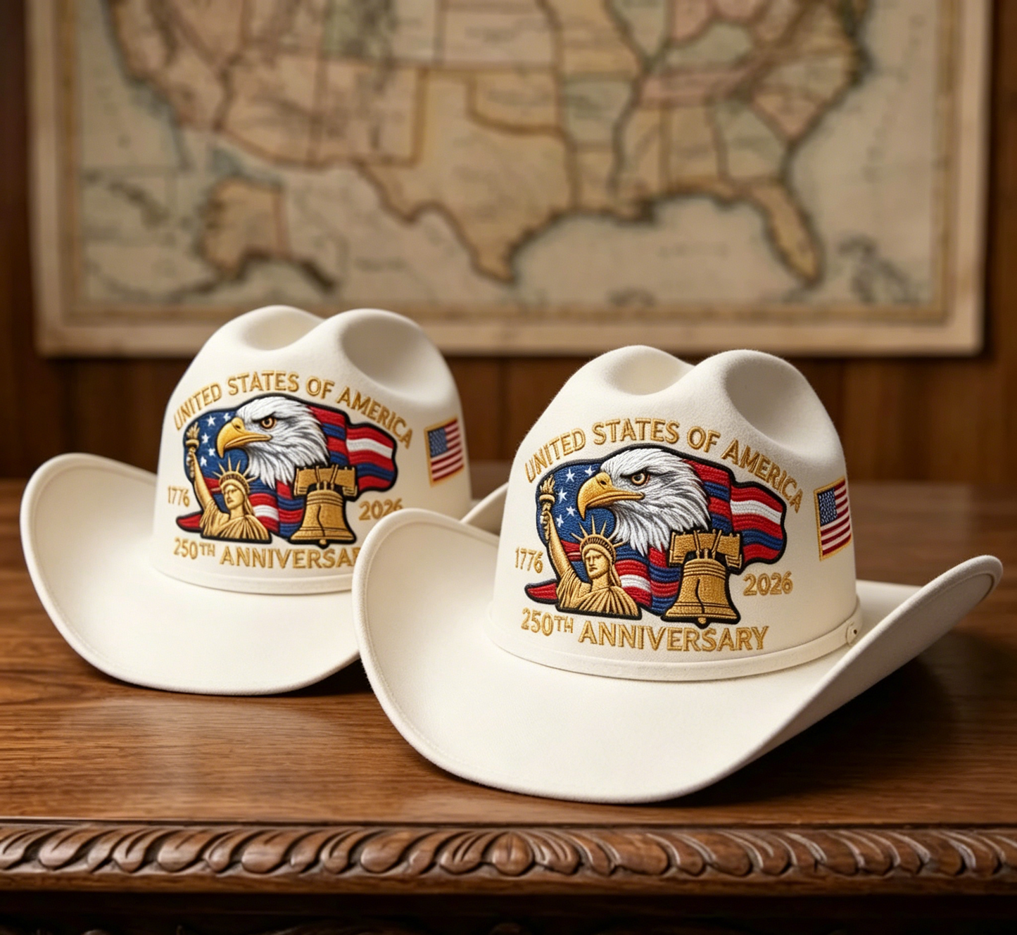 🔥Flash Sale-58% Off🔥⚡250th Anniversary Embroidered Cowboy Hat🦅