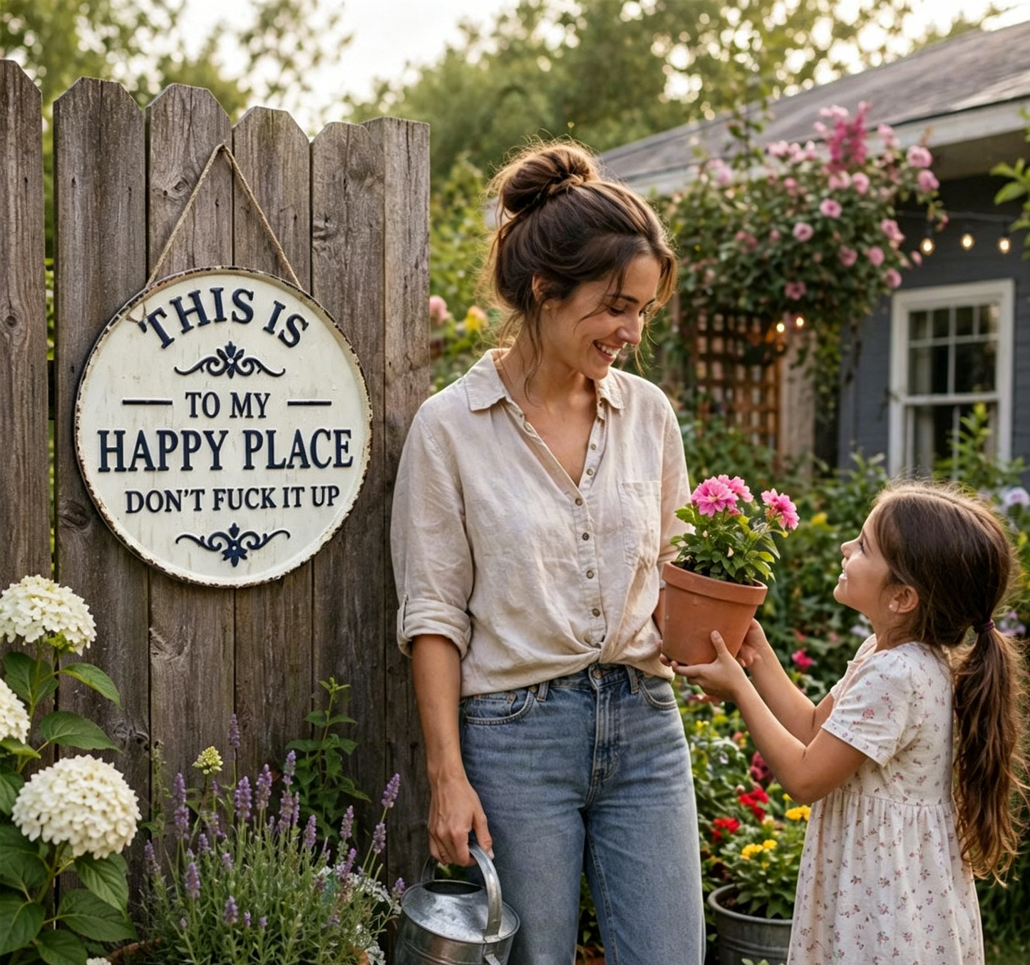 🔥Last Day Sale 60% OFF -Happy Place – Vintage Statement Metal Sign😊