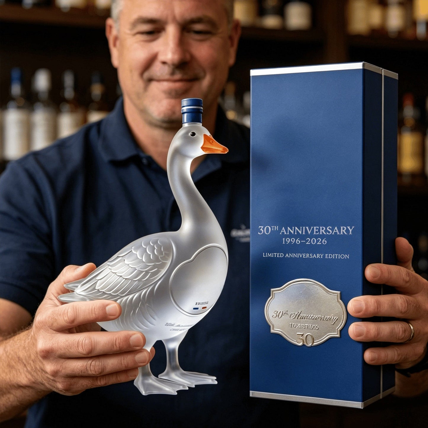 Grey Goose 30th Anniversary 3D Sculpted Vodka Bottle🪿