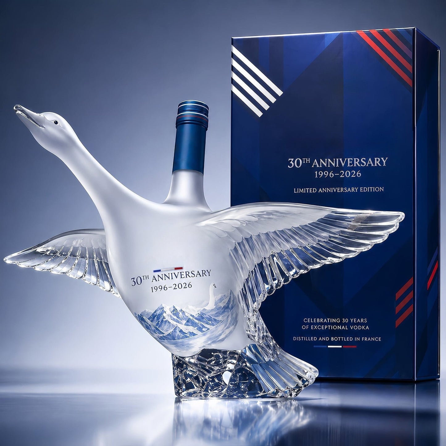 🥰🪿Grey Goose 30th Anniversary 3D Sculpted Vodka Bottle