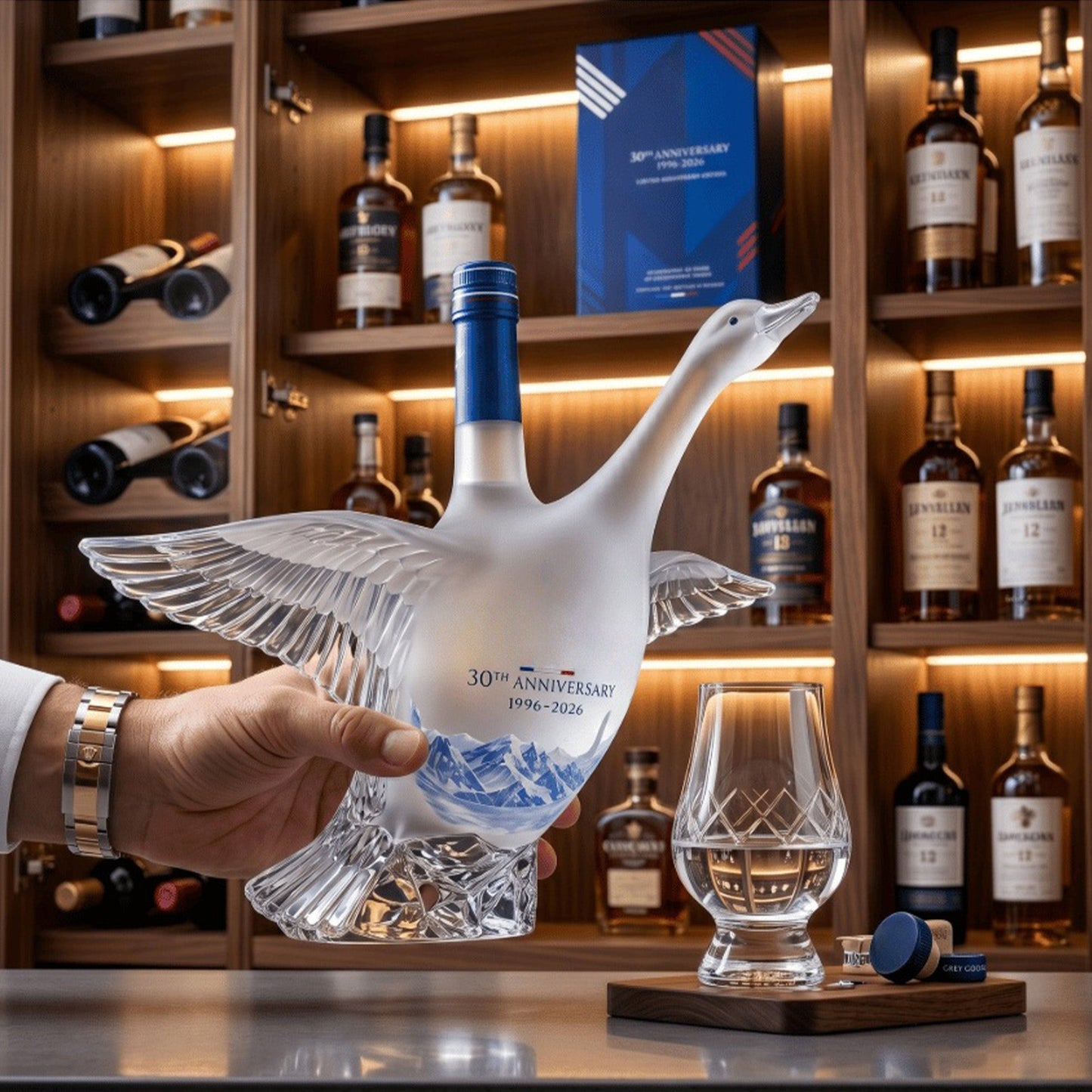 Grey Goose 30th Anniversary 3D Sculpted Vodka Bottle🪿