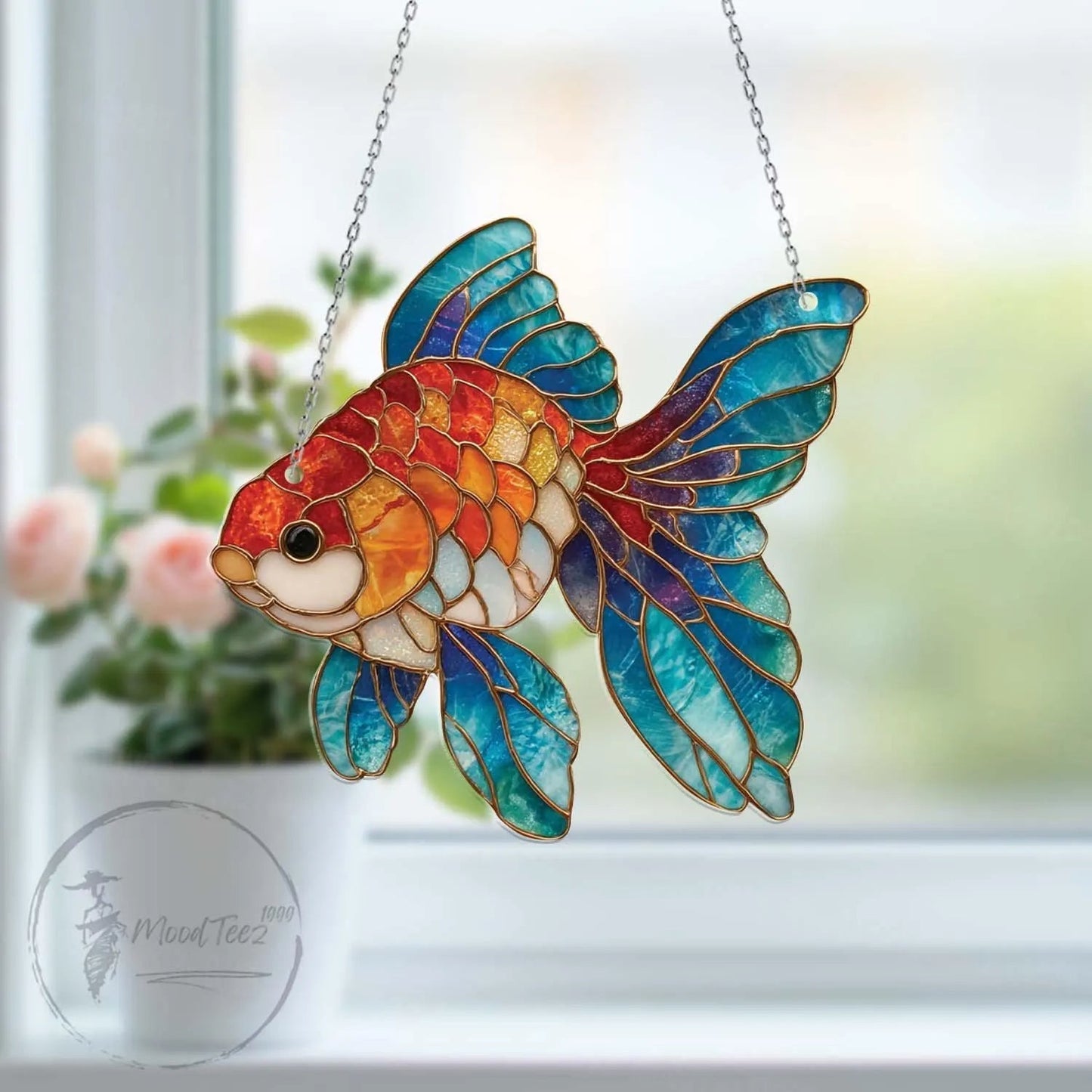 Marine Life Imitation Stained Glass Suncatcher
